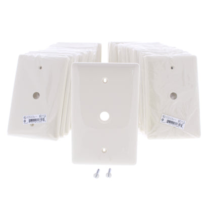 Hubbell NPJ11LA Lt Almond 1-Gang Phone .406" Nylon Mid-Size Cover Box Mount 25pc