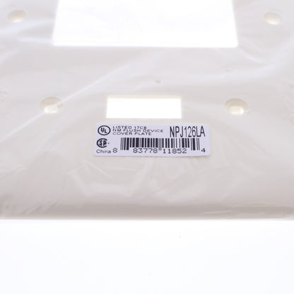 Hubbell NPJ126LA Lt Almond 2-Gang Toggle Decorator Unbreakable Midsize Wallplate