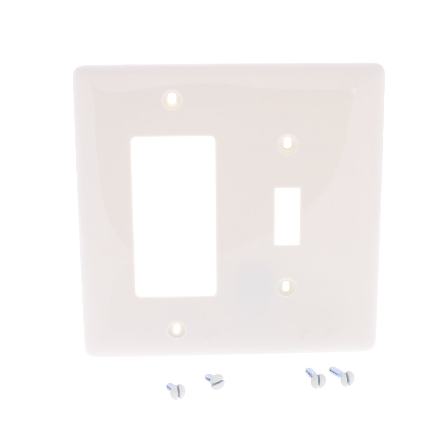 Hubbell NPJ126LA Lt Almond 2-Gang Toggle Decorator Unbreakable Midsize Wallplate