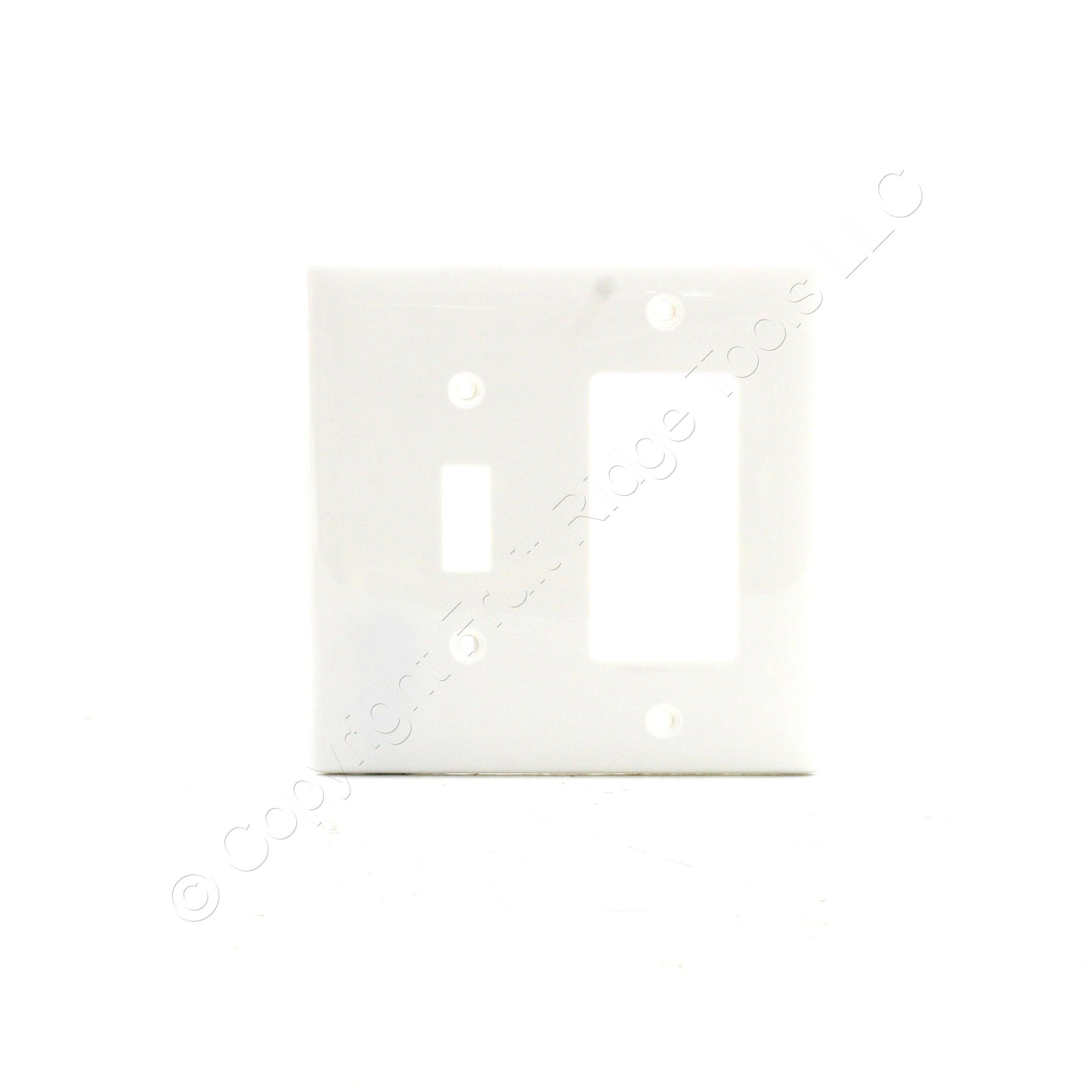 Hubbell NPJ126W White 2-Gang Toggle Decorator Unbreakable Midsize Wallplate 25pc