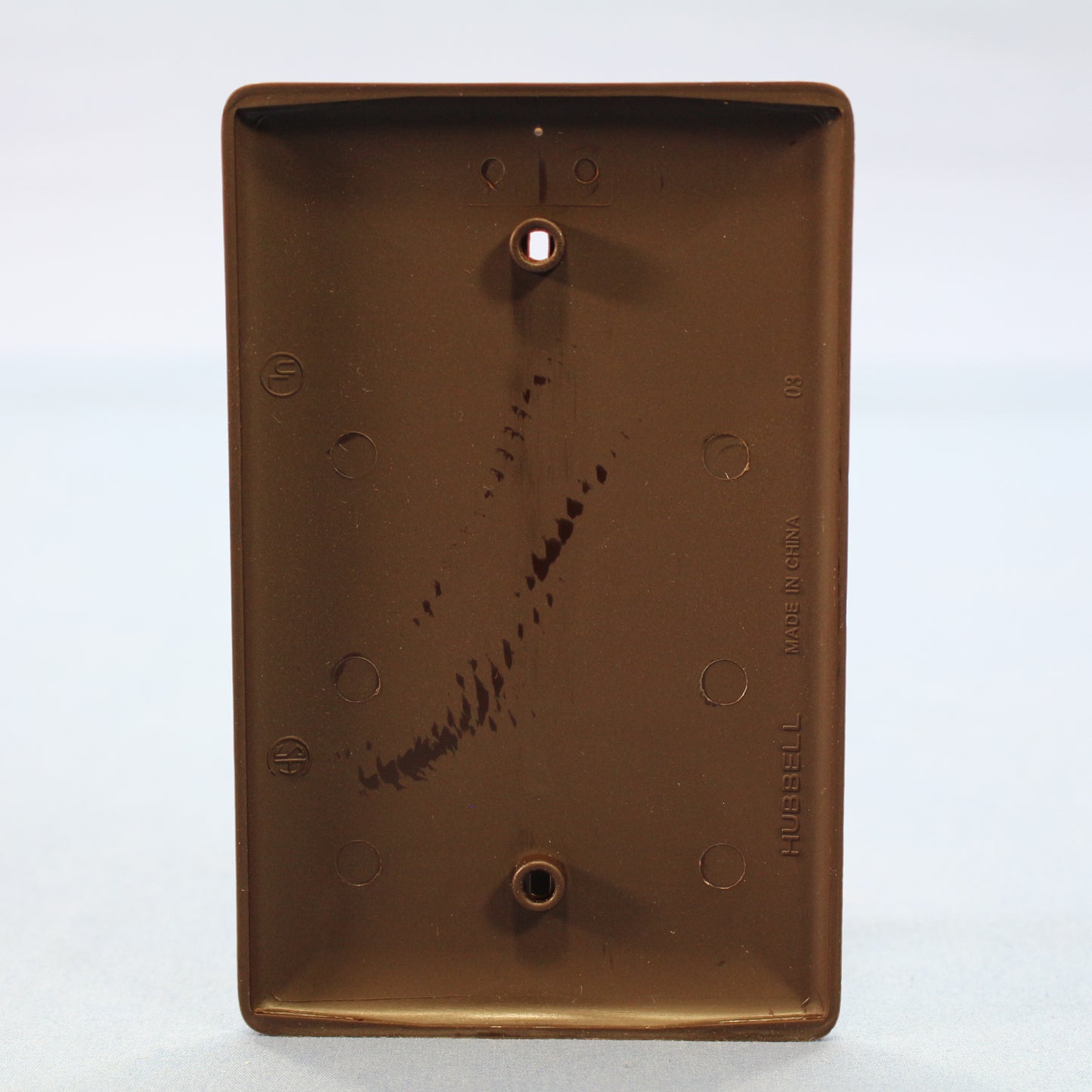 Hubbell NPJ13 Brown 1-Gang Blank Unbreakable Mid-Size Wallplate Cover Box Mount