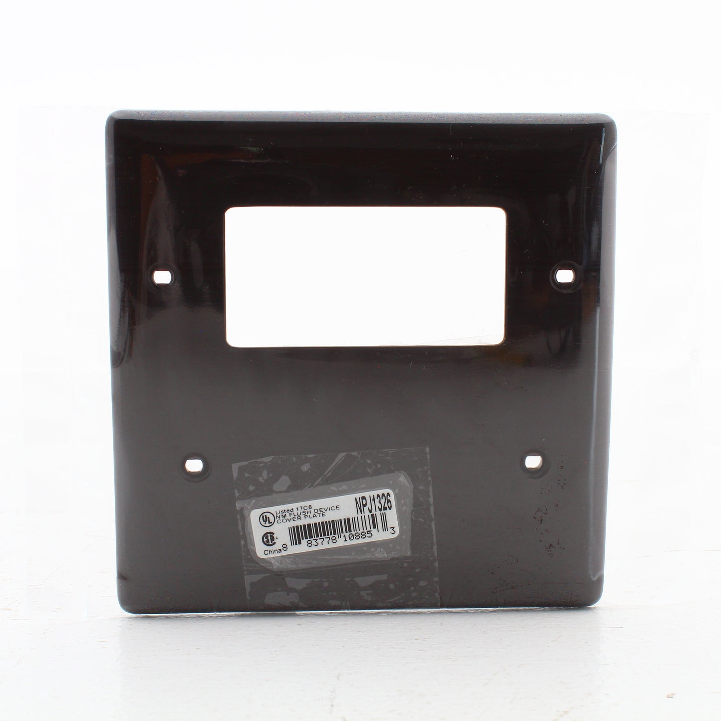 Hubbell NPJ1326 Brown 2-Gang Unbreakable Blank Decorator Midsize Wallplate Cover