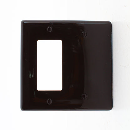 Hubbell NPJ1326 Brown 2-Gang Unbreakable Blank Decorator Midsize Wallplate Cover