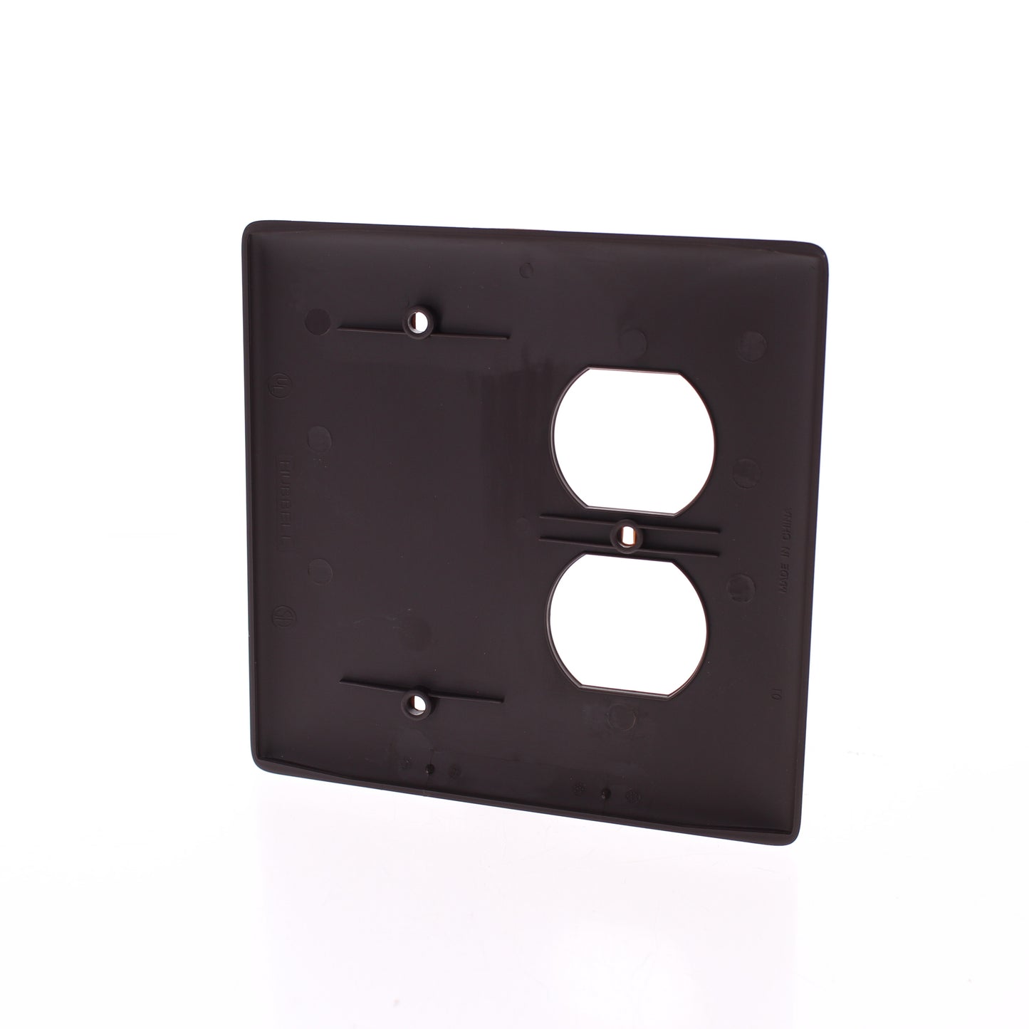 Hubbell NPJ138 2-Gang Brown Blank Covers Outlet Mid-size Nylon Wallplate 25-Pack