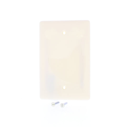 Hubbell NPJ13AL Almond 1-Gang Blank Unbreakable Midsize Wallplate Cover BoxMount
