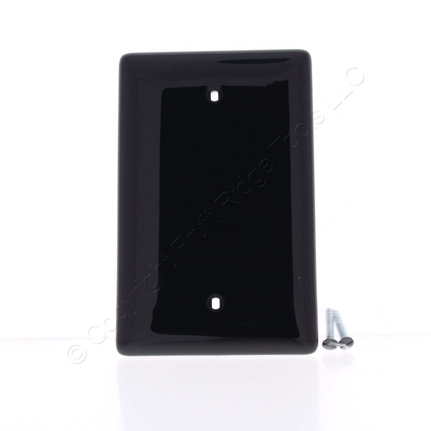 Hubbell NPJ13BK Black 1-Gang Blank Nylon Wallplate Mid-Size Cover Box Mount