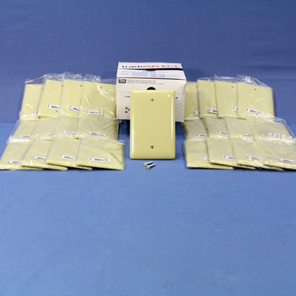 Hubbell NPJ13I Ivory 1-Gang Blank Unbreakable Mid-Size Wallplate Box Mount 25pcs