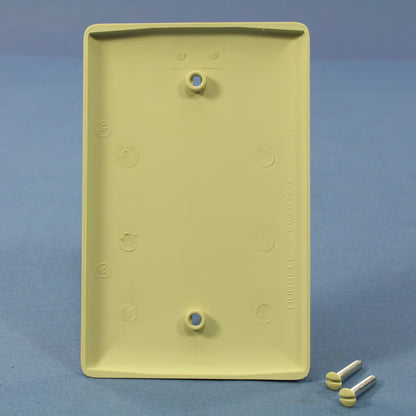Hubbell NPJ13I Ivory 1-Gang Blank Unbreakable Mid-Size Wallplate Box Mount 25pcs