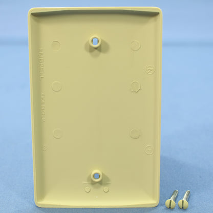 Hubbell NPJ13I Ivory 1-Gang Blank Nylon Wallplate Mid-Size Cover Box Mount