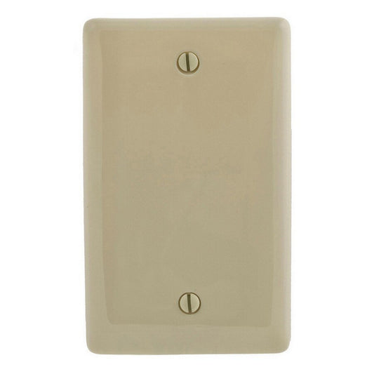 Hubbell NPJ13IZ Ivory 1-Gang Blank Unbreakable Midsize Wallplate Cover Box Mount