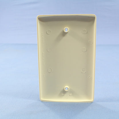 Hubbell NPJ13LA Lt Almond 1-Gang Blank Unbreakable Mid-Size Wallplate Box Mount