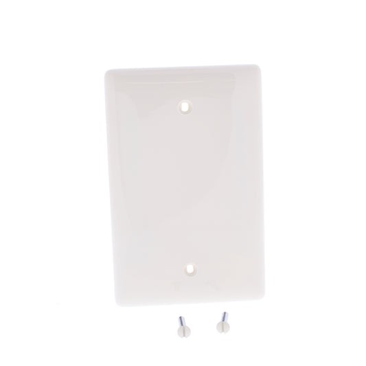 Hubbell NPJ13OW Office White 1-Gang Blank Nylon Mid-Size Covers Box Mount 25pcs