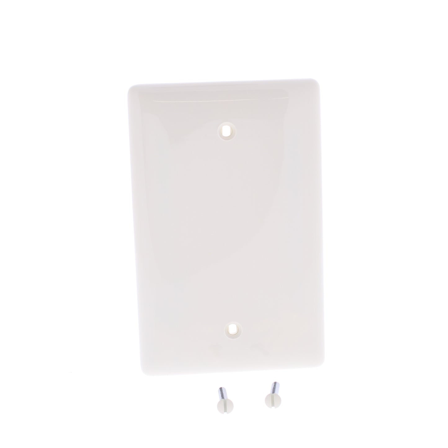 Hubbell NPJ13OW Office White 1-Gang Mid-Size Blank Nylon Wallplate Box Mount