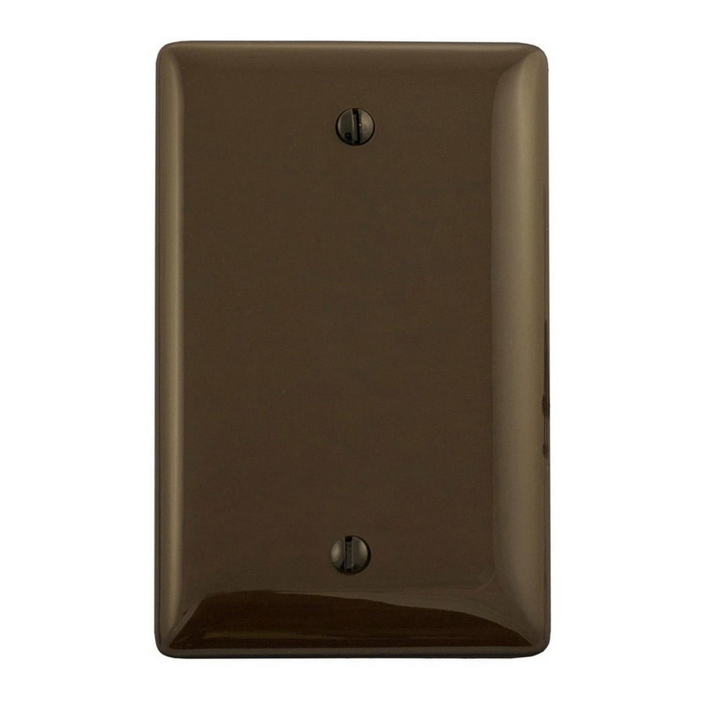 Hubbell NPJ13Z Brown 1-Gang Mid-Size Nylon Blank Wallplate Cover Box Mount