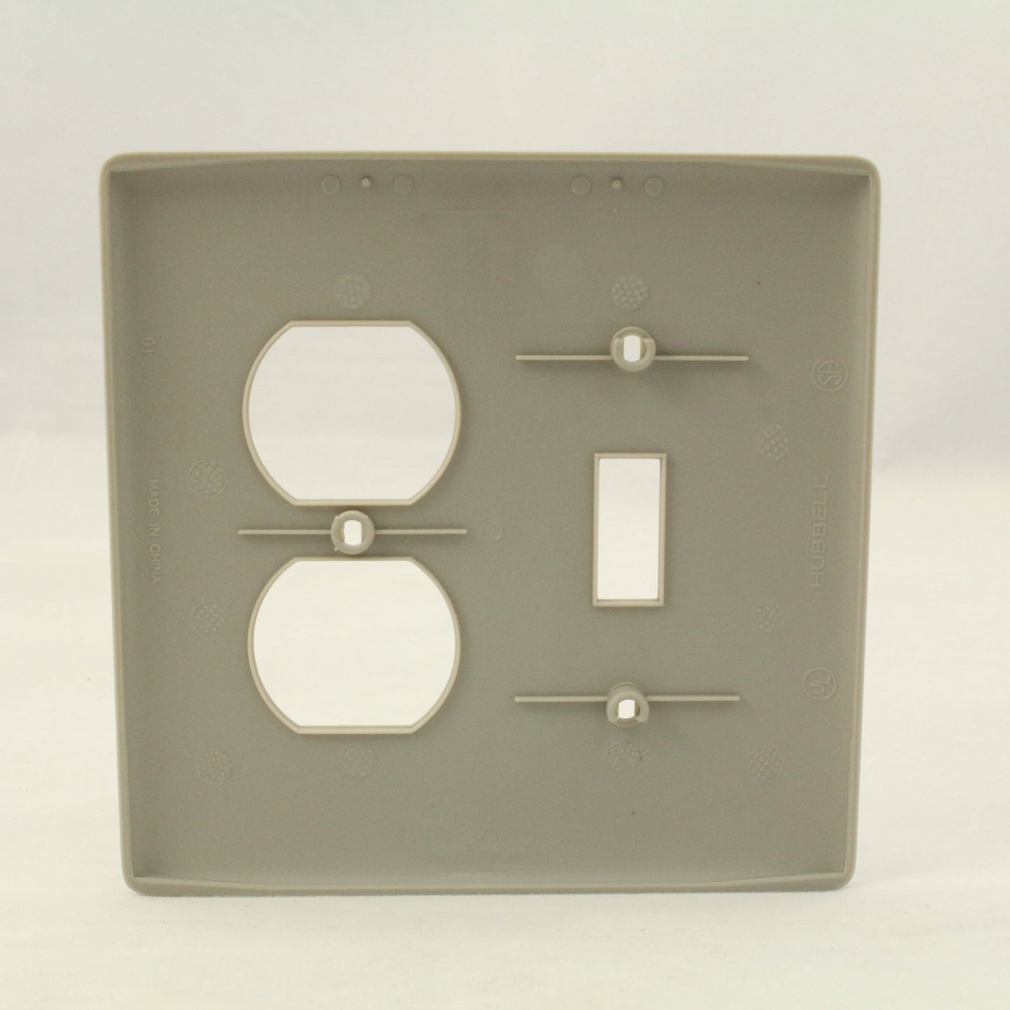 Hubbell Gray Mid-size Unbreakable Switch Plate Cover Outlet Wallplate NPJ18GY