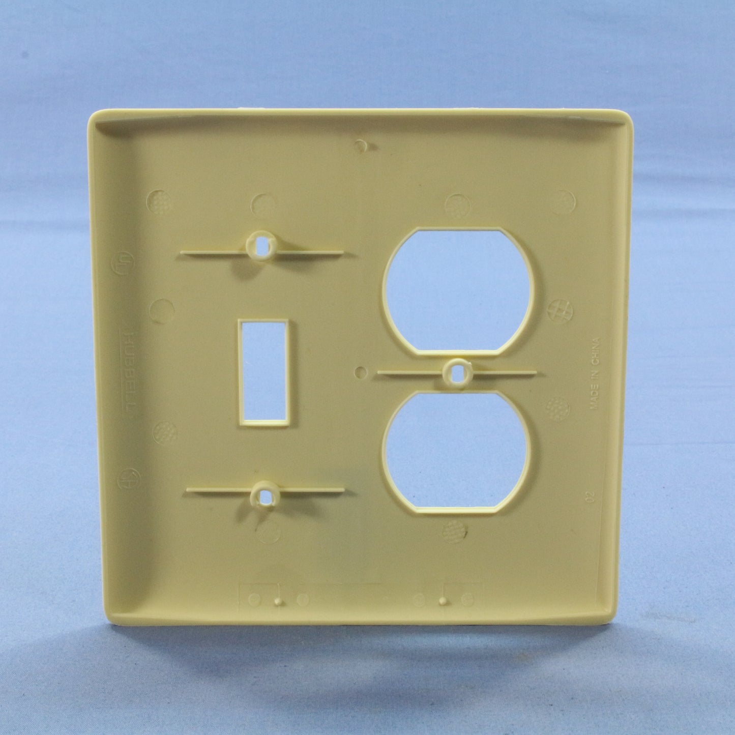 Hubbell NPJ18I Ivory 2-Gang Toggle Duplex Unbreakable Mid-Size Wallplate Cover