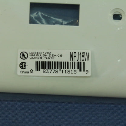 Hubbell NPJ18W White 2-Gang Toggle Duplex Unbreakable Mid-Size Wallplate Cover