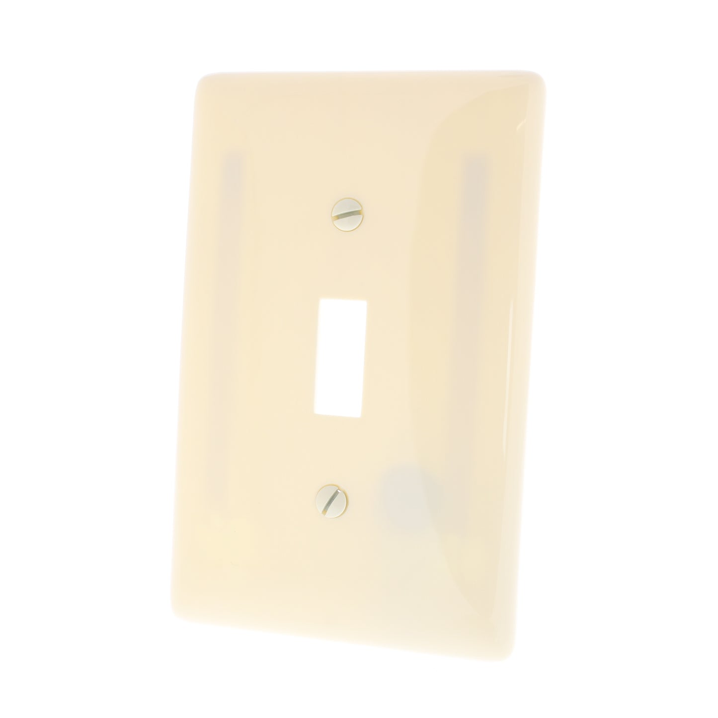 Hubbell NPJ1AL Almond 1-Gang Toggle Unbreakable Nylon Mid-Size Wallplate Cover
