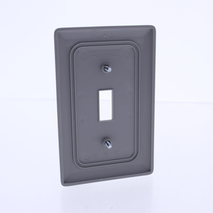 Hubbell NPJ1GY Gray 1-Gang Toggle Switch Unbreakable Mid-Size Wallplates 25pcs