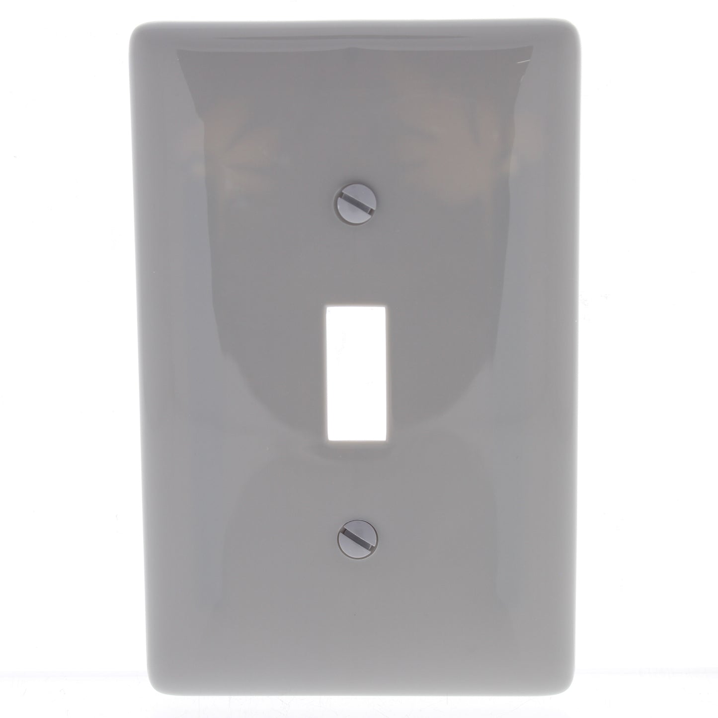 Hubbell NPJ1GY Gray 1-Gang Toggle Switch Unbreakable Nylon Mid-Size Wallplate