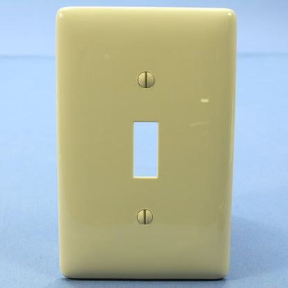 Hubbell NPJ1I Ivory 1-Gang Toggle Switch Unbreakable Mid-Size Wallplates 25pcs