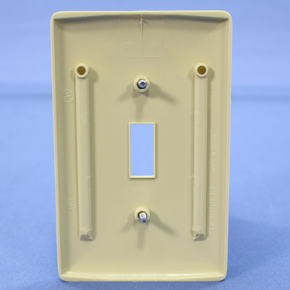 Hubbell NPJ1I Ivory 1-Gang Toggle Switch Unbreakable Nylon Mid-Size Wallplate