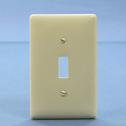 Hubbell NPJ1LA Light Almond 1-Gang Toggle Unbreakable Mid-Size Wallplate Cover