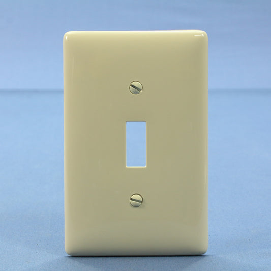 Hubbell NPJ1LA Light Almond 1-Gang Toggle Unbreakable Mid-Size Wallplate Cover