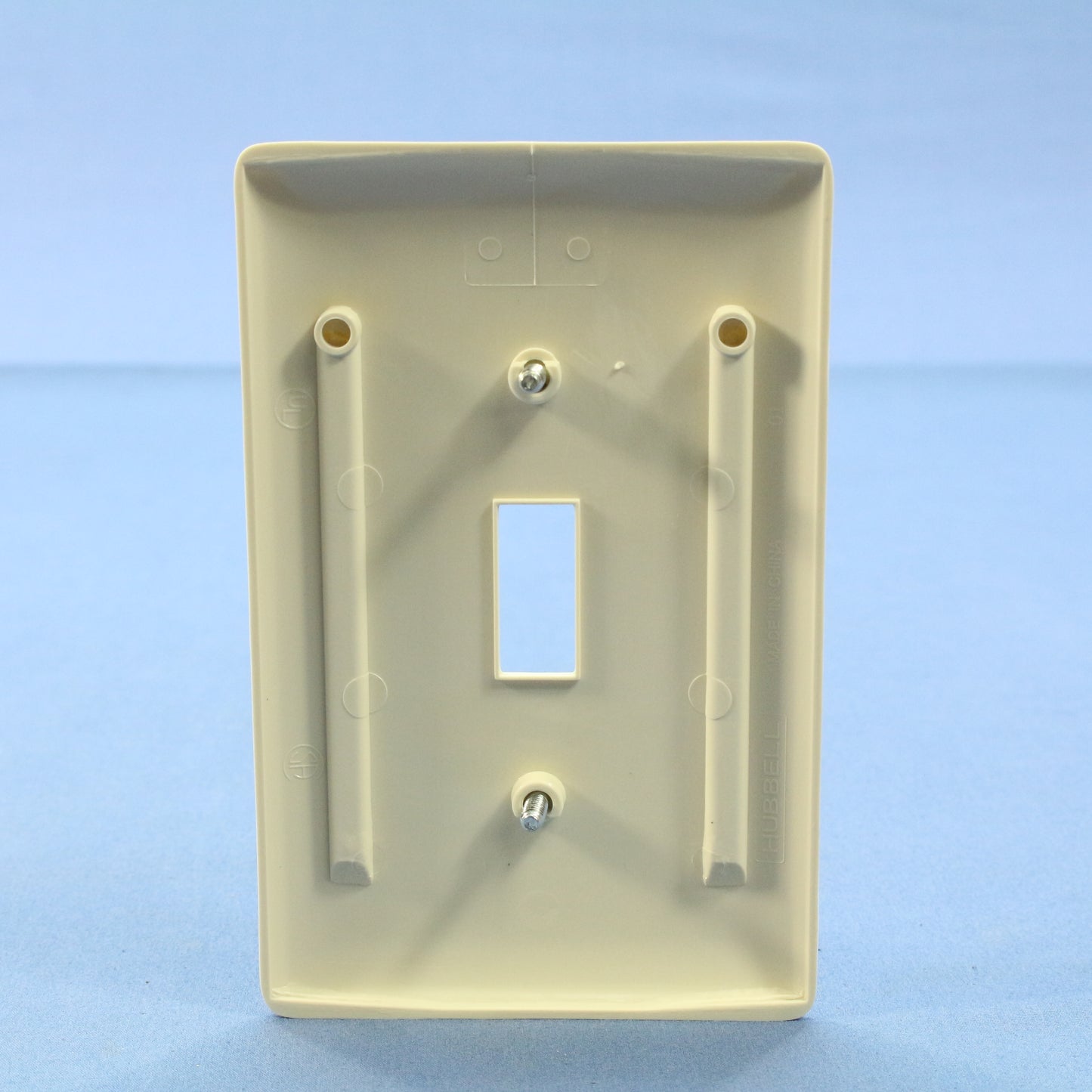 Hubbell NPJ1LA Light Almond 1-Gang Toggle Unbreakable Mid-Size Wallplate Cover