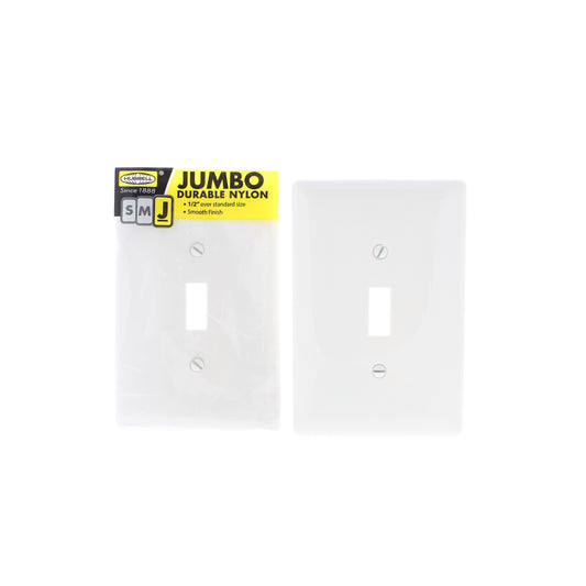 Hubbell NPJ1LA Lt Almond 1-Gang Toggle Unbreakable Mid-Size Wallplate Cover 2pcs