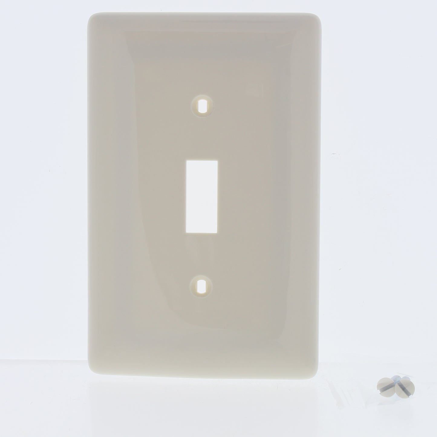 Hubbell NPJ1LA10Z Lt Almond 1-Gang Toggle Unbreakable Mid-Size Wallplate 10pcs