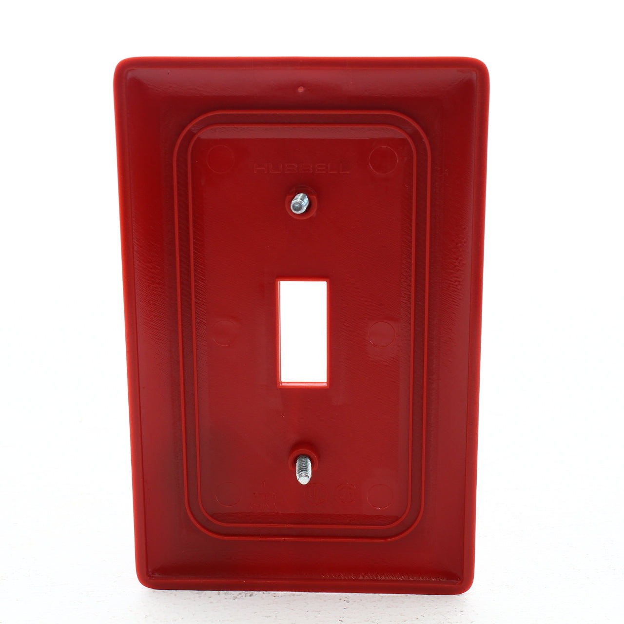 Hubbell NPJ1R Red 1-Gang Toggle Unbreakable Nylon Mid-Size Wallplate Cover 10pcs