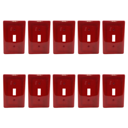 Hubbell NPJ1R Red 1-Gang Toggle Unbreakable Nylon Mid-Size Wallplate Cover 10pcs