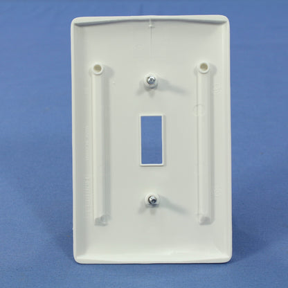 Hubbell NPJ1W White 1-Gang Toggle Switch Mid-Size Unbreakable Wallplates 25pcs