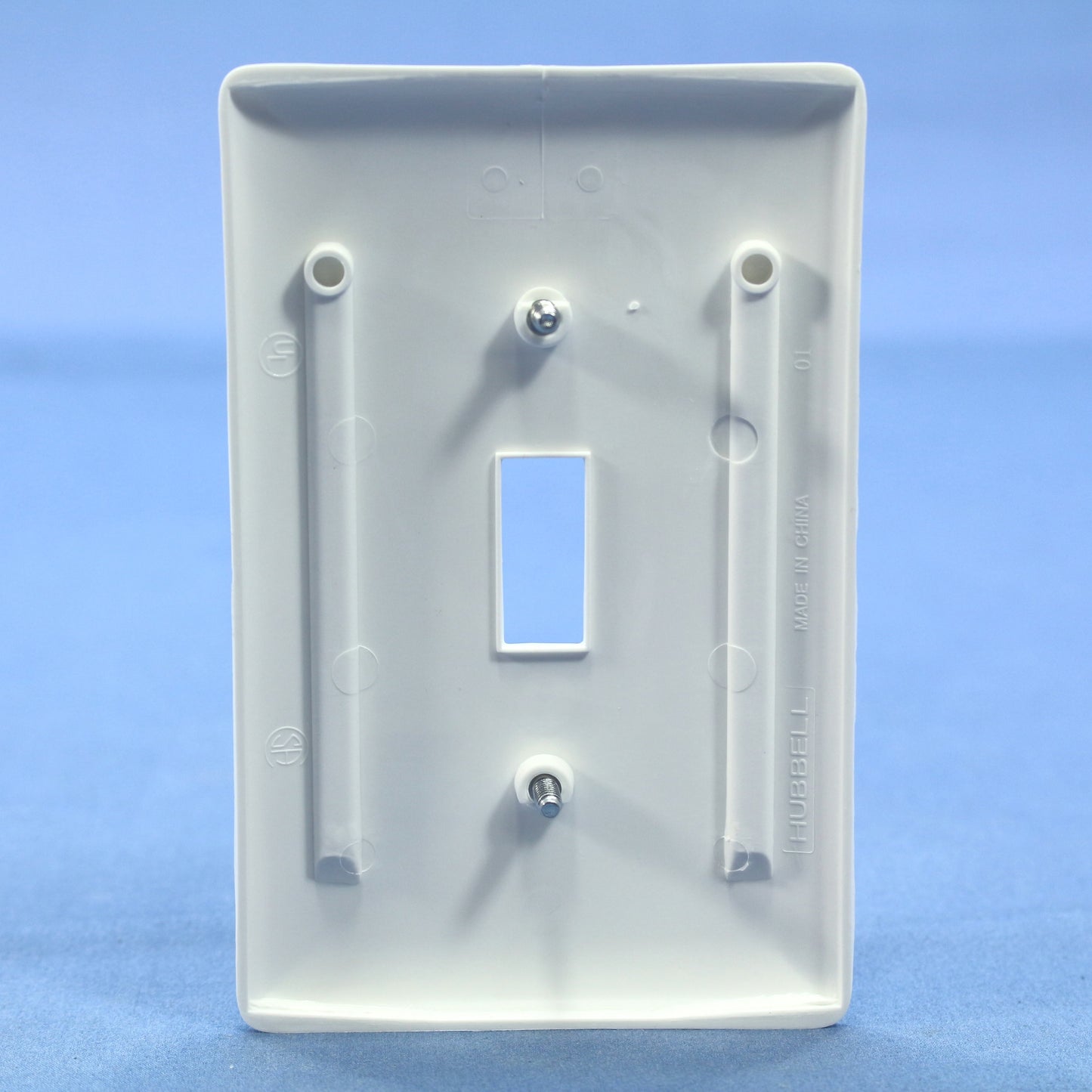 Hubbell NPJ1W White 1-Gang Unbreakable Toggle Switch Nylon Mid-Size Wallplate