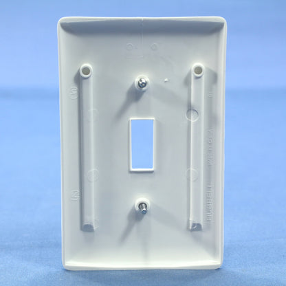 Hubbell NPJ1W White 1-Gang Unbreakable Toggle Switch Nylon Mid-Size Wallplate