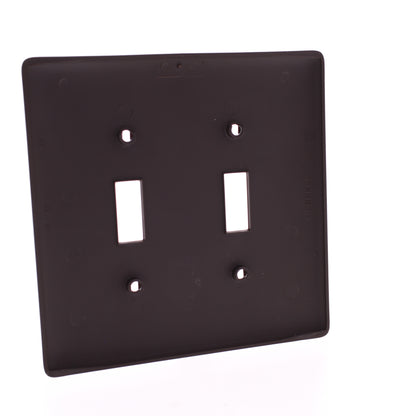 Hubbell NPJ2 Brown 2-Gang Mid-size Switch Plate Cover Nylon Wallplates 25-Pack