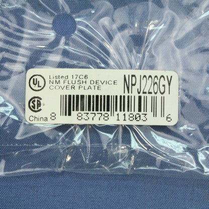 Hubbell Gray Unbreakable 3-Gang Gfci & Switch Cover Mid-size Wallplate NPJ226GY