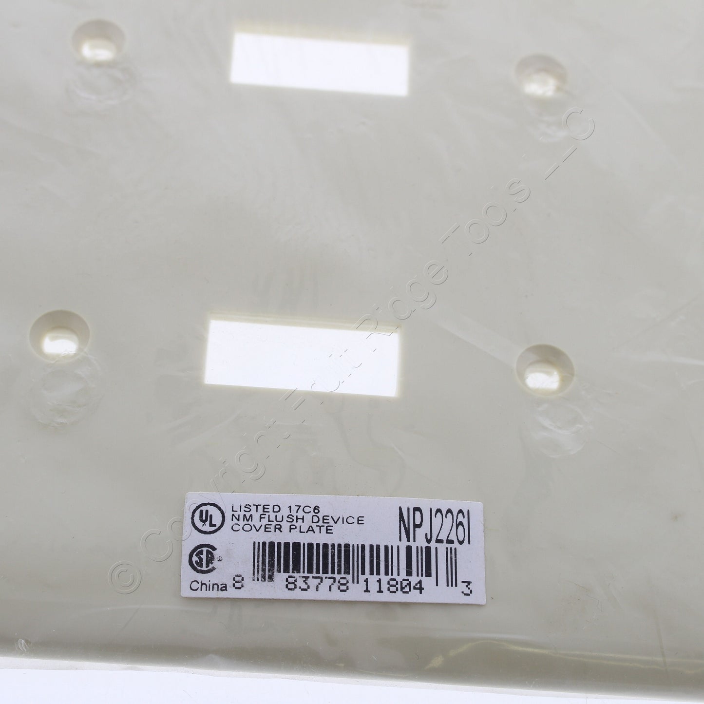 Hubbell NPJ226I Ivory 3-Gang Toggle Decorator GFCI Unbreakable Midsize Wallplate