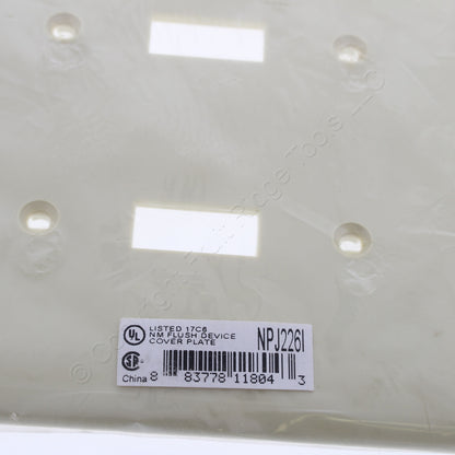 Hubbell NPJ226I Ivory 3-Gang Toggle Decorator GFCI Unbreakable Midsize Wallplate