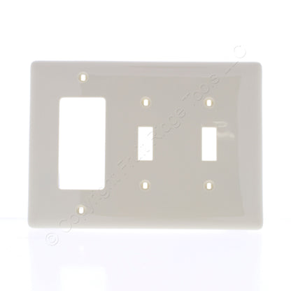 Hubbell NPJ226I Ivory 3-Gang Toggle Decorator GFCI Unbreakable Midsize Wallplate