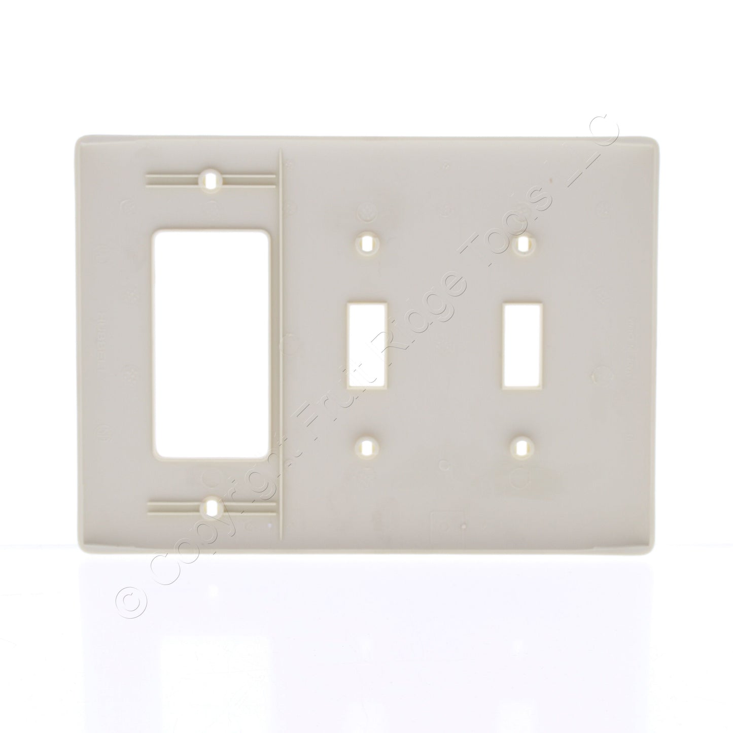 Hubbell NPJ226I Ivory 3-Gang Toggle Decorator GFCI Unbreakable Midsize Wallplate