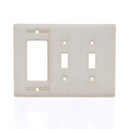 Hubbell NPJ226I Ivory 3-Gang Toggle Decorator GFCI Unbreakable Midsize Wallplate