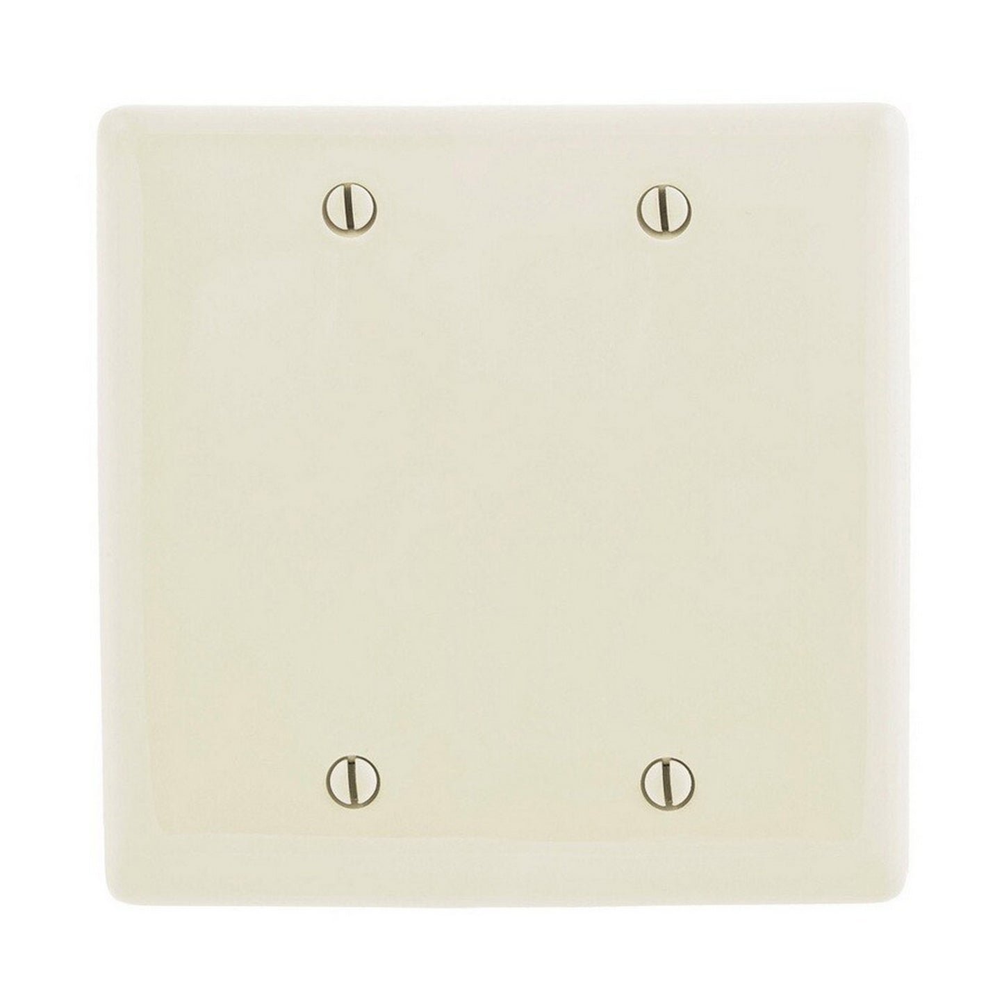 Hubbell NPJ23LAZ Lt Almond 2-Gang Blank Unbreakable Midsize Wallplate Box Mount