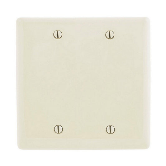 Hubbell NPJ23LAZ Lt Almond 2-Gang Blank Unbreakable Midsize Wallplate Box Mount