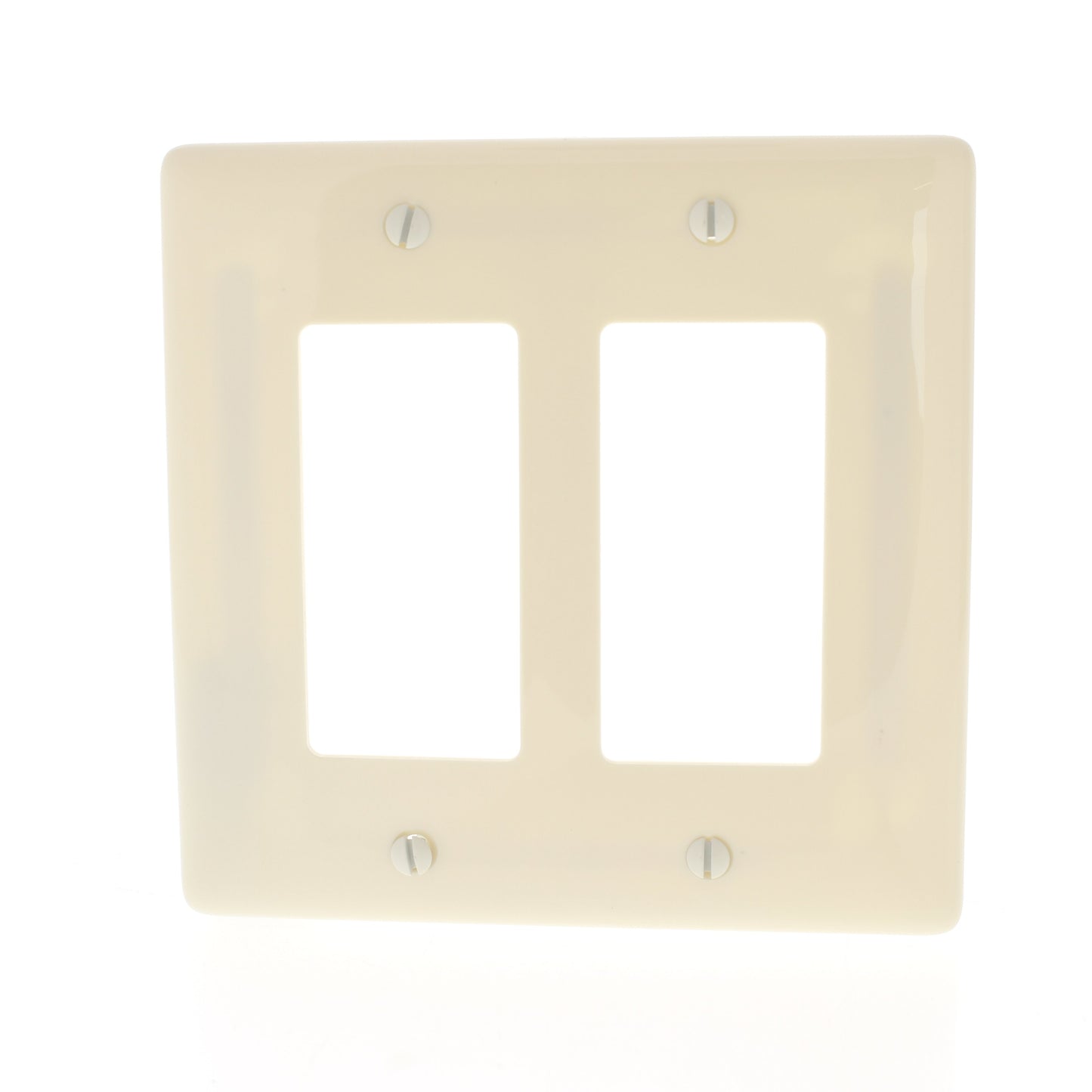 Hubbell NPJ262AL Almond 2-Gang Nylon Decorator MidSize Wallplates Cover 25-Pack