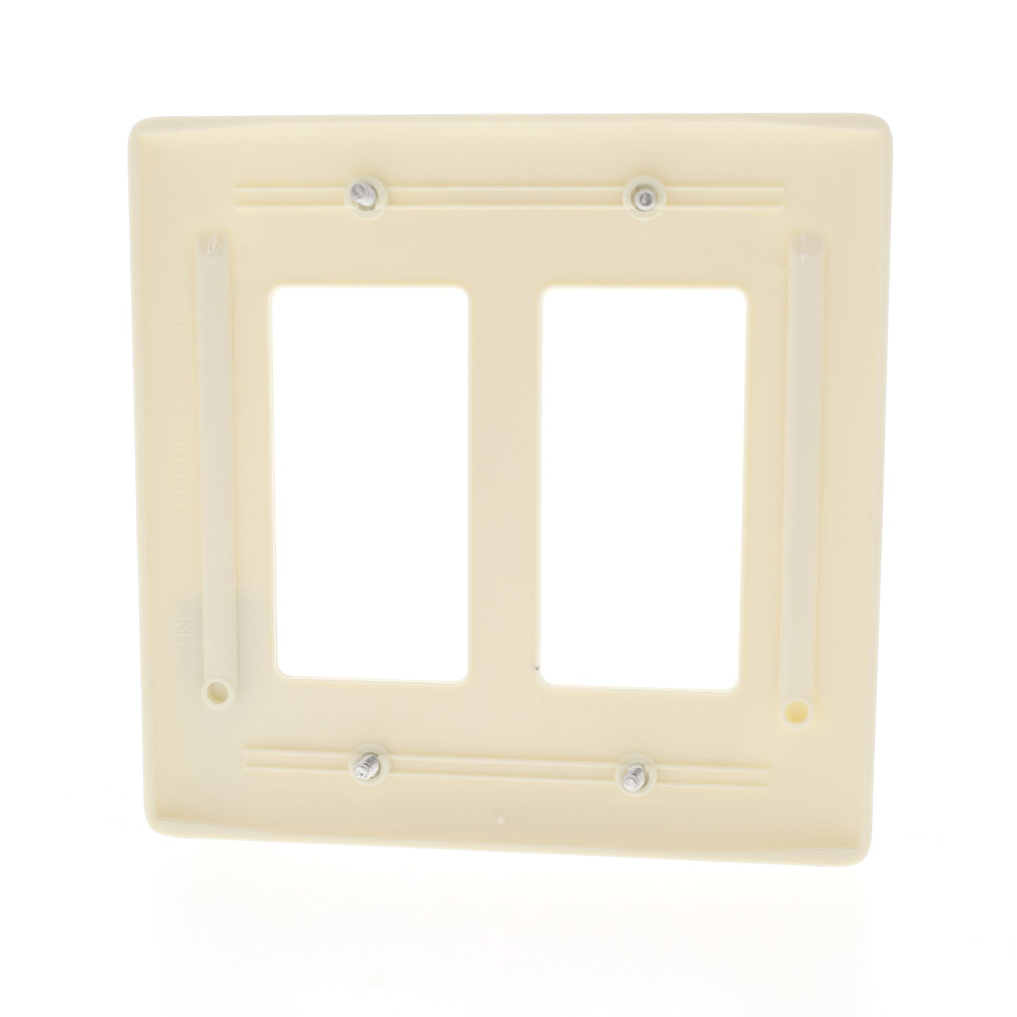 Hubbell NPJ262AL Almond 2-Gang Nylon Decorator MidSize Wallplates Cover 25-Pack