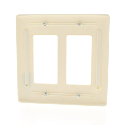 Hubbell NPJ262AL Almond 2-Gang Nylon Decorator MidSize Wallplates Cover 25-Pack