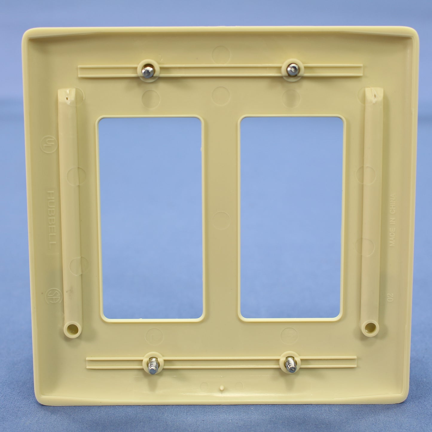 Hubbell NPJ262I Ivory 2-Gang Decorator GFCI Unbreakable Mid-Size Wallplate Cover