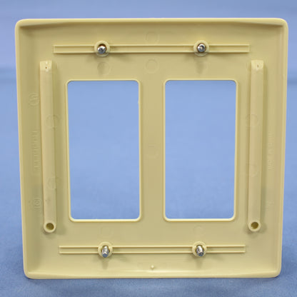 Hubbell NPJ262I Ivory 2-Gang Decorator GFCI Unbreakable Mid-Size Wallplate Cover